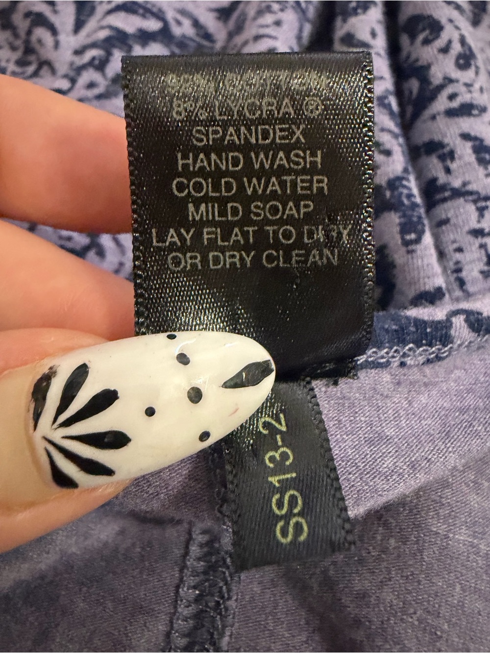 Peruvian Connection Women's Scoop Neck Maxi Dress in Lavender Blue- XL - Picture 5 of 6